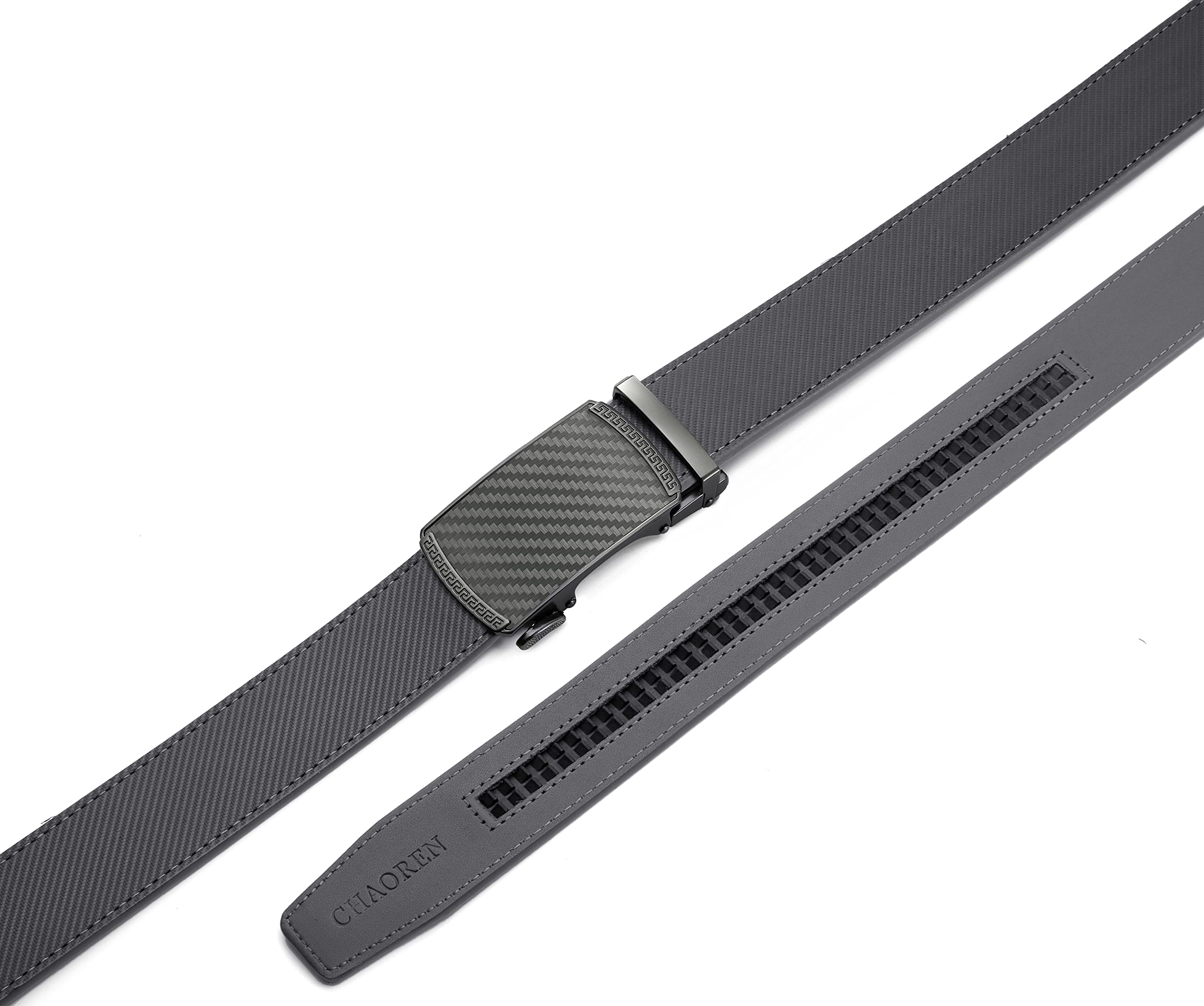 CHAOREN Mens Belt Leather Belts for Men Ratchet Belt, Customizable Fit (35mm)