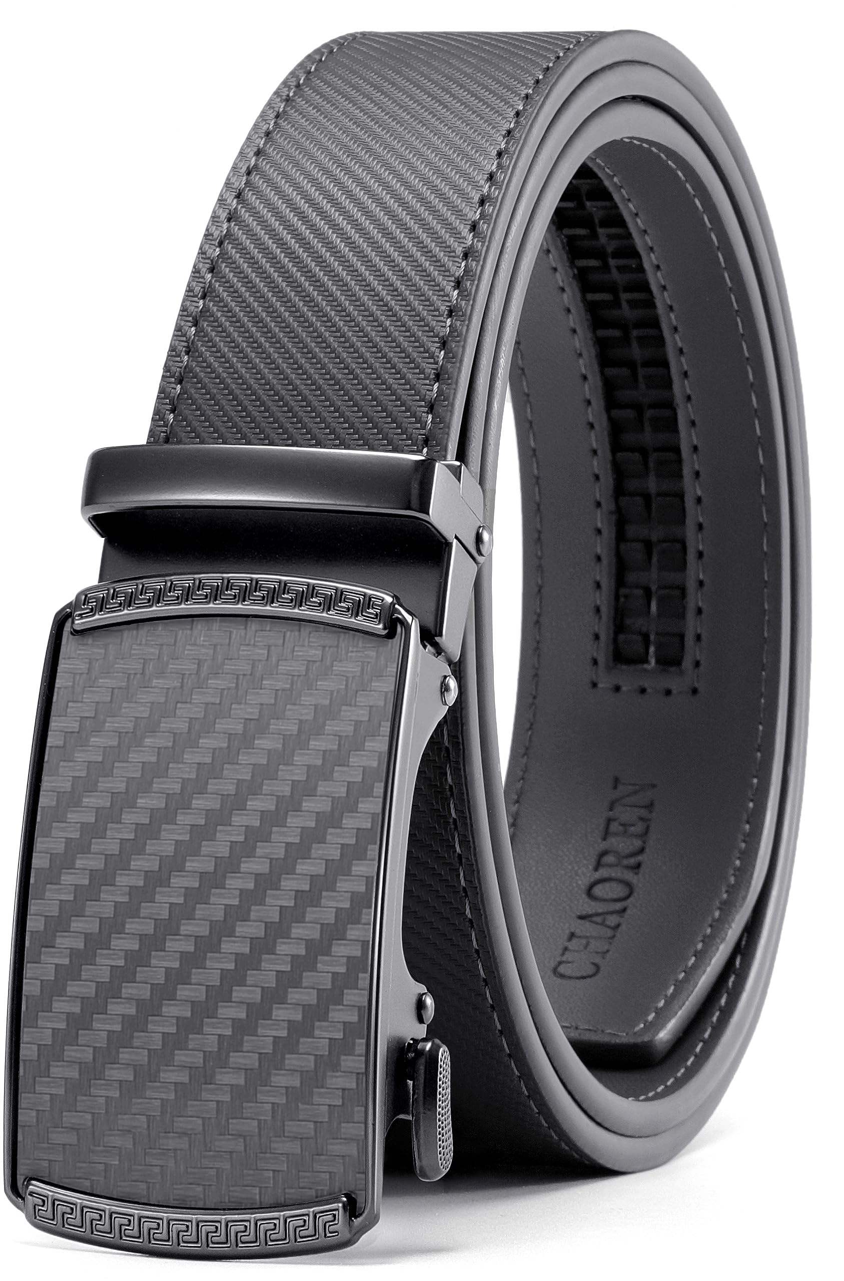CHAOREN Mens Belt Leather Belts for Men Ratchet Belt, Customizable Fit (35mm)