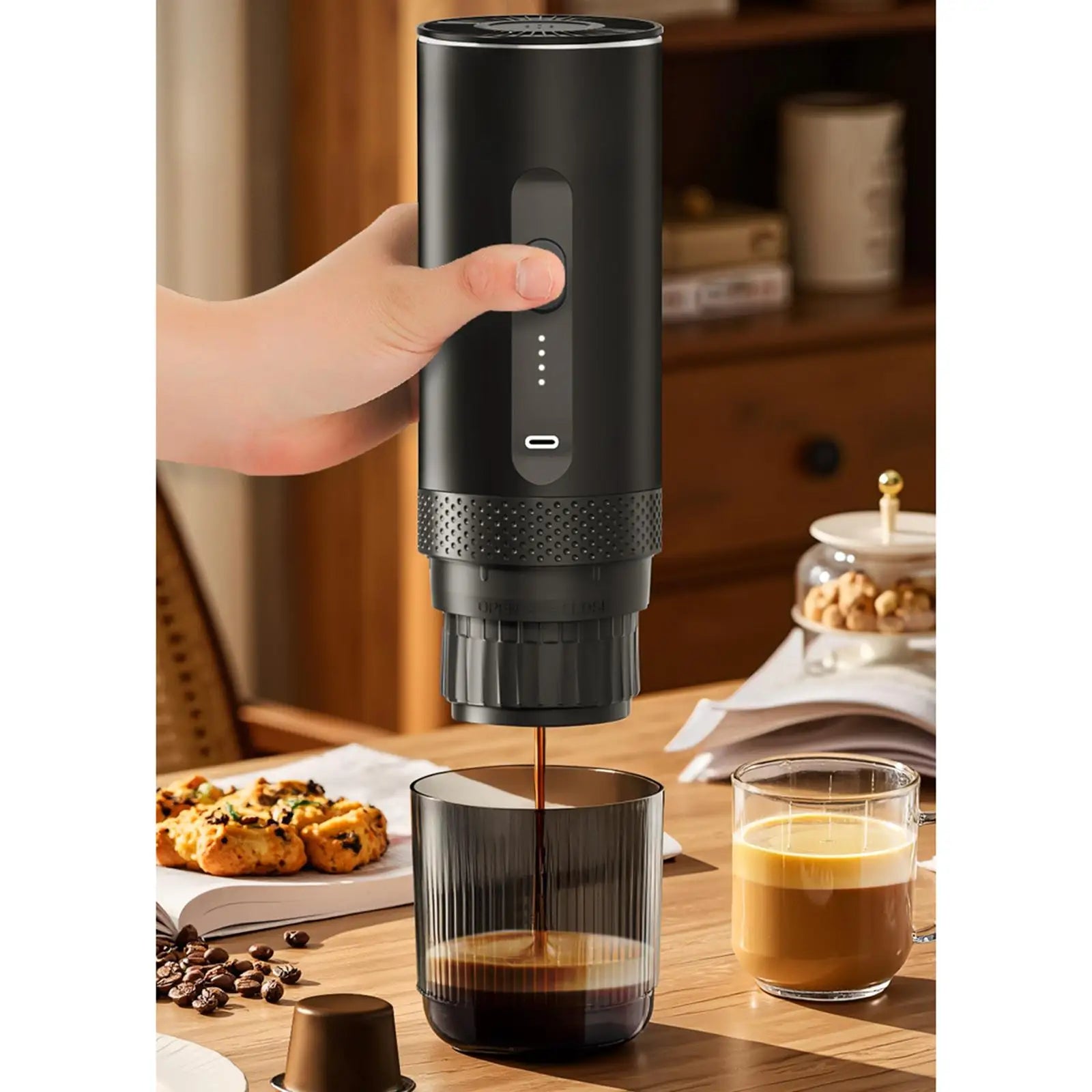 Portable Coffee Maker Mini Espresso Machine Convenient Rechargeable for Office Hiking Car Travel RV Espresso Coffee Makers