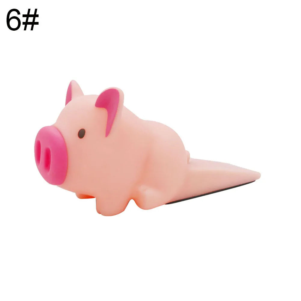 Door Stopper Cute Dog Pig Mouse Cat Shape Door Stopper Holder Hard PVC Doorstop Wedge Gift Door Holder Stopper Safety Guard Stop
