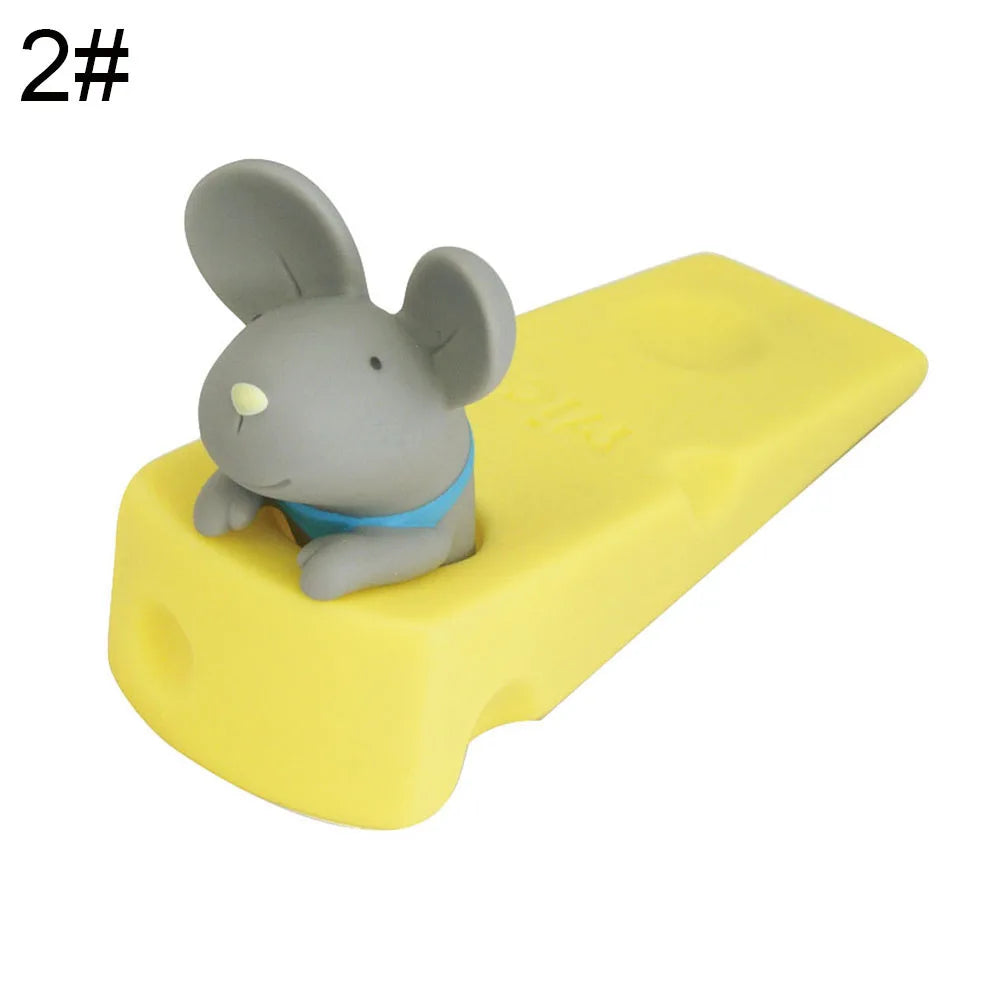 Door Stopper Cute Dog Pig Mouse Cat Shape Door Stopper Holder Hard PVC Doorstop Wedge Gift Door Holder Stopper Safety Guard Stop