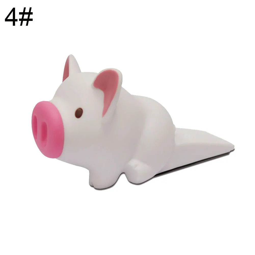 Door Stopper Cute Dog Pig Mouse Cat Shape Door Stopper Holder Hard PVC Doorstop Wedge Gift Door Holder Stopper Safety Guard Stop