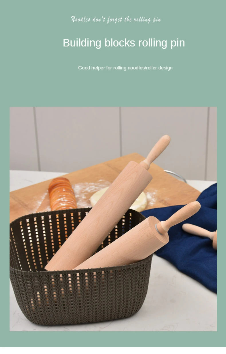 Wooden Rolling Pin Professional Dough Roller Non Stick Rolling Pin For Pasta Dough Pizza Baking Cookies Biscuit Fondant Cake