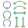 8pcs/lot Steel Ear Piercings Helix Piercings Eyebrow Piercings Lip Labret Rings Earring Tragus Barbell Piercings Body Jewelry
