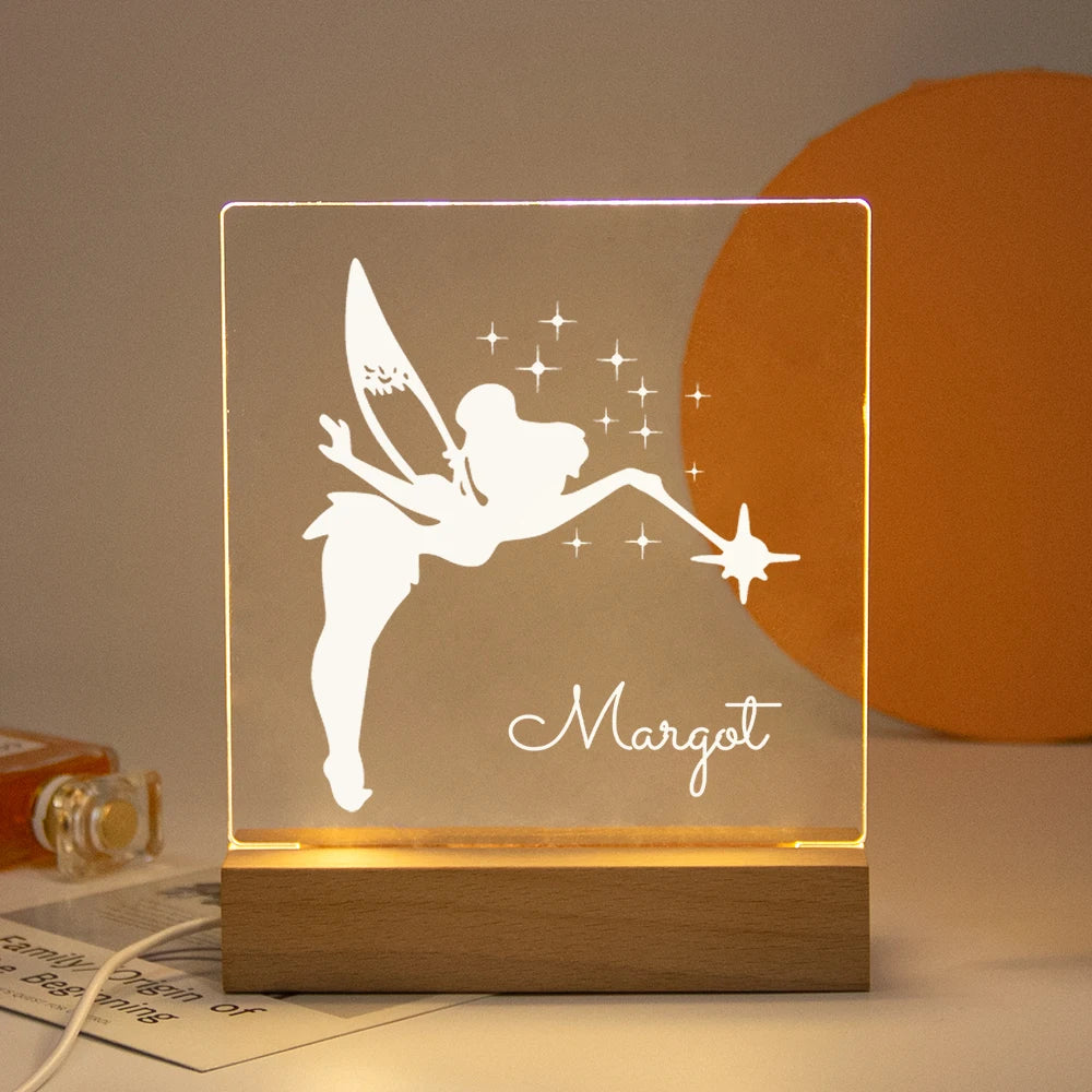 Drop Shipping Personalized Nightlight USB LED Customized Name 3D Lamp  Decoration Bedroom Toys Birthday For Baby Children Gift