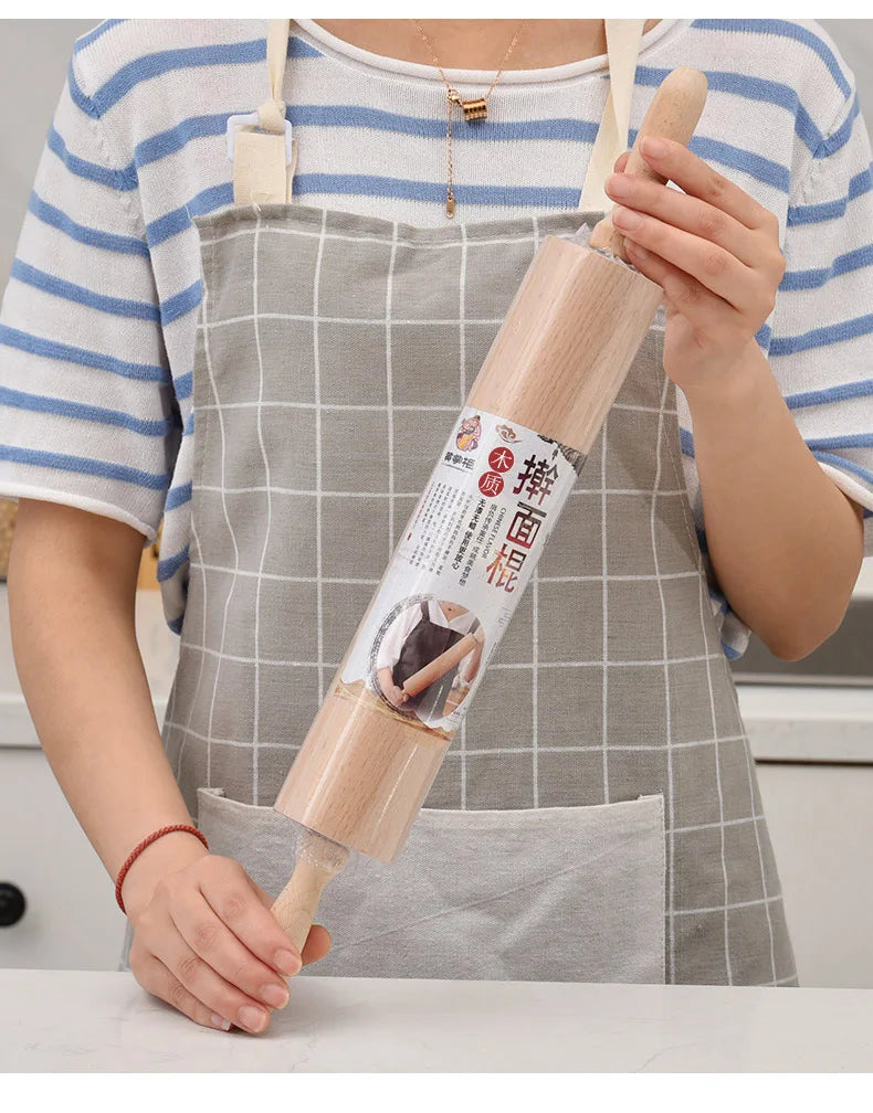 Wooden Rolling Pin Professional Dough Roller Non Stick Rolling Pin For Pasta Dough Pizza Baking Cookies Biscuit Fondant Cake