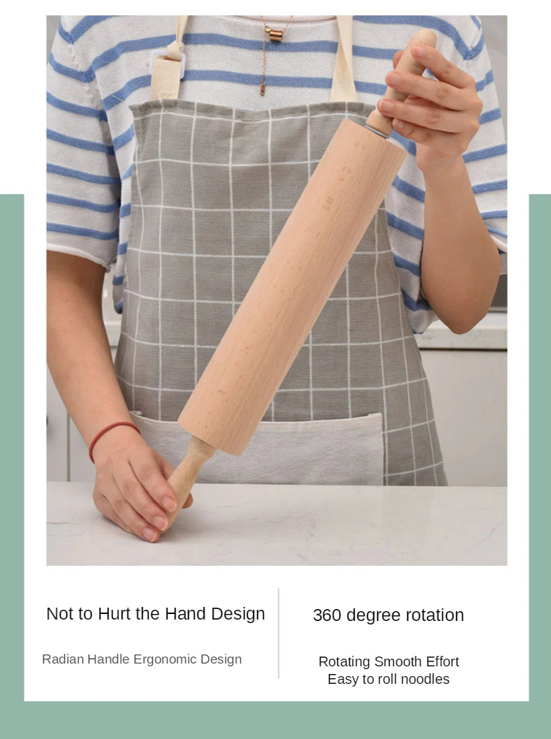 Wooden Rolling Pin Professional Dough Roller Non Stick Rolling Pin For Pasta Dough Pizza Baking Cookies Biscuit Fondant Cake