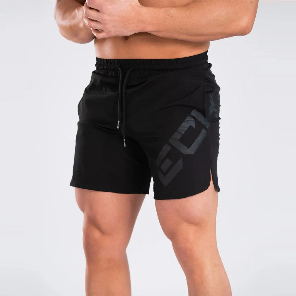 Mens Shorts  Men Casual Beach Shorts Bodybuilding Fitness Short Sweat Quick Dry Big Letter Print