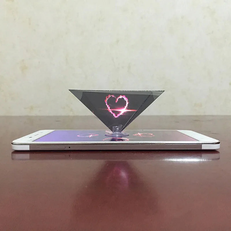 Dropshipping 3D Hologram Pyramid Display Projector Video Stand Universal For Smart Mobile Phone стойка для микрофона proyectores