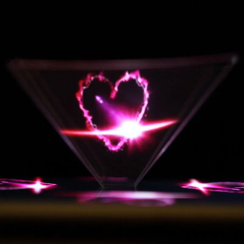 Dropshipping 3D Hologram Pyramid Display Projector Video Stand Universal For Smart Mobile Phone стойка для микрофона proyectores