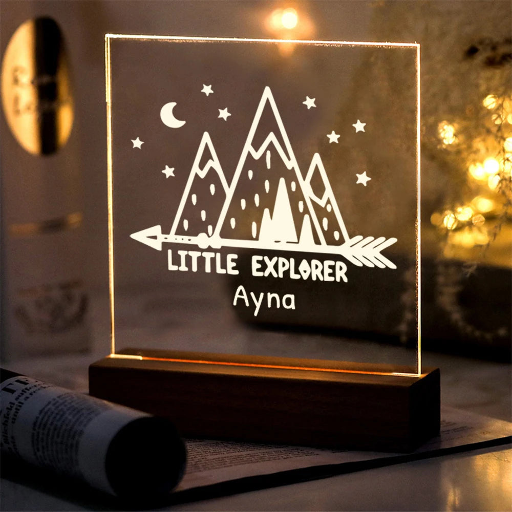 Drop Shipping Personalized Nightlight USB LED Customized Name 3D Lamp  Decoration Bedroom Toys Birthday For Baby Children Gift