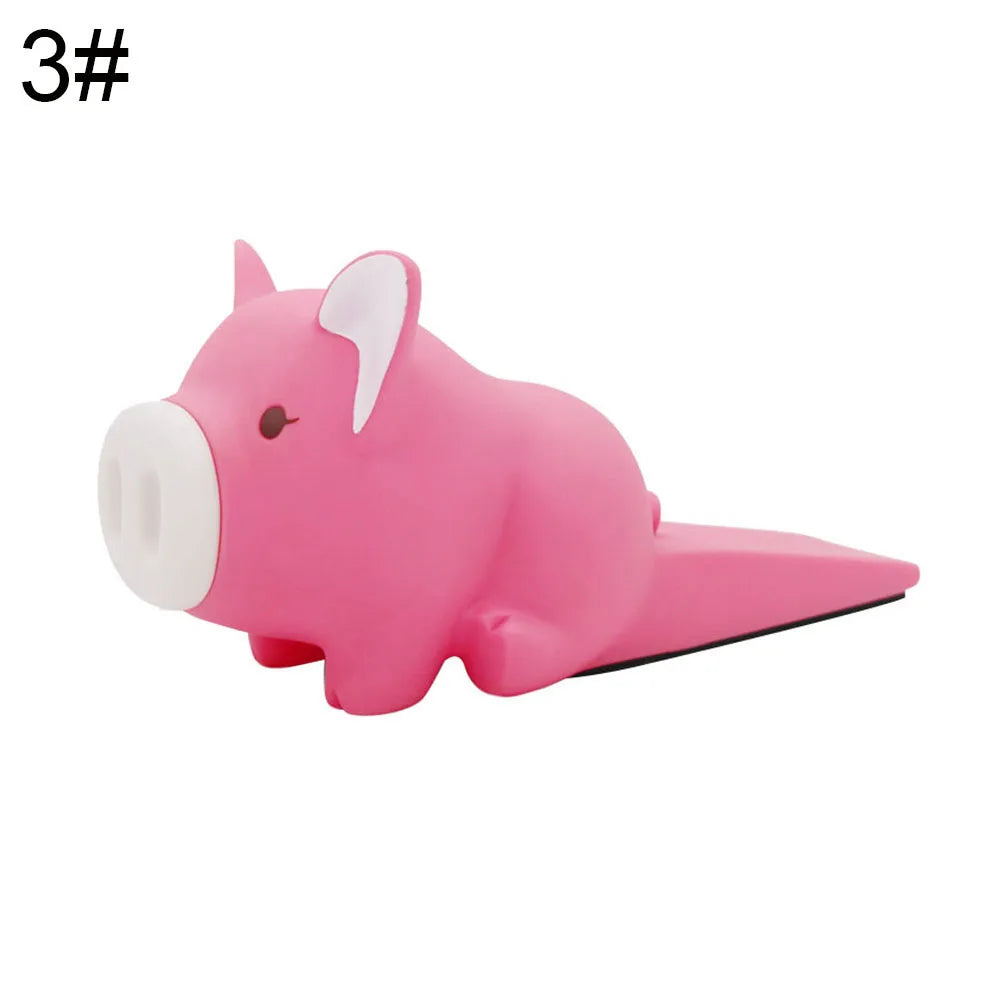 Door Stopper Cute Dog Pig Mouse Cat Shape Door Stopper Holder Hard PVC Doorstop Wedge Gift Door Holder Stopper Safety Guard Stop