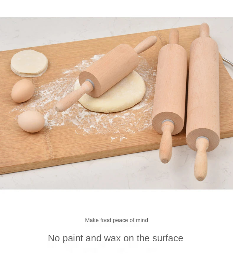 Wooden Rolling Pin Professional Dough Roller Non Stick Rolling Pin For Pasta Dough Pizza Baking Cookies Biscuit Fondant Cake