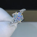New 925 Sterling Silver Ring 2 Carat Zircon Simulation CZ Ring, A Wedding Gift For Women'S Charm Jewelry