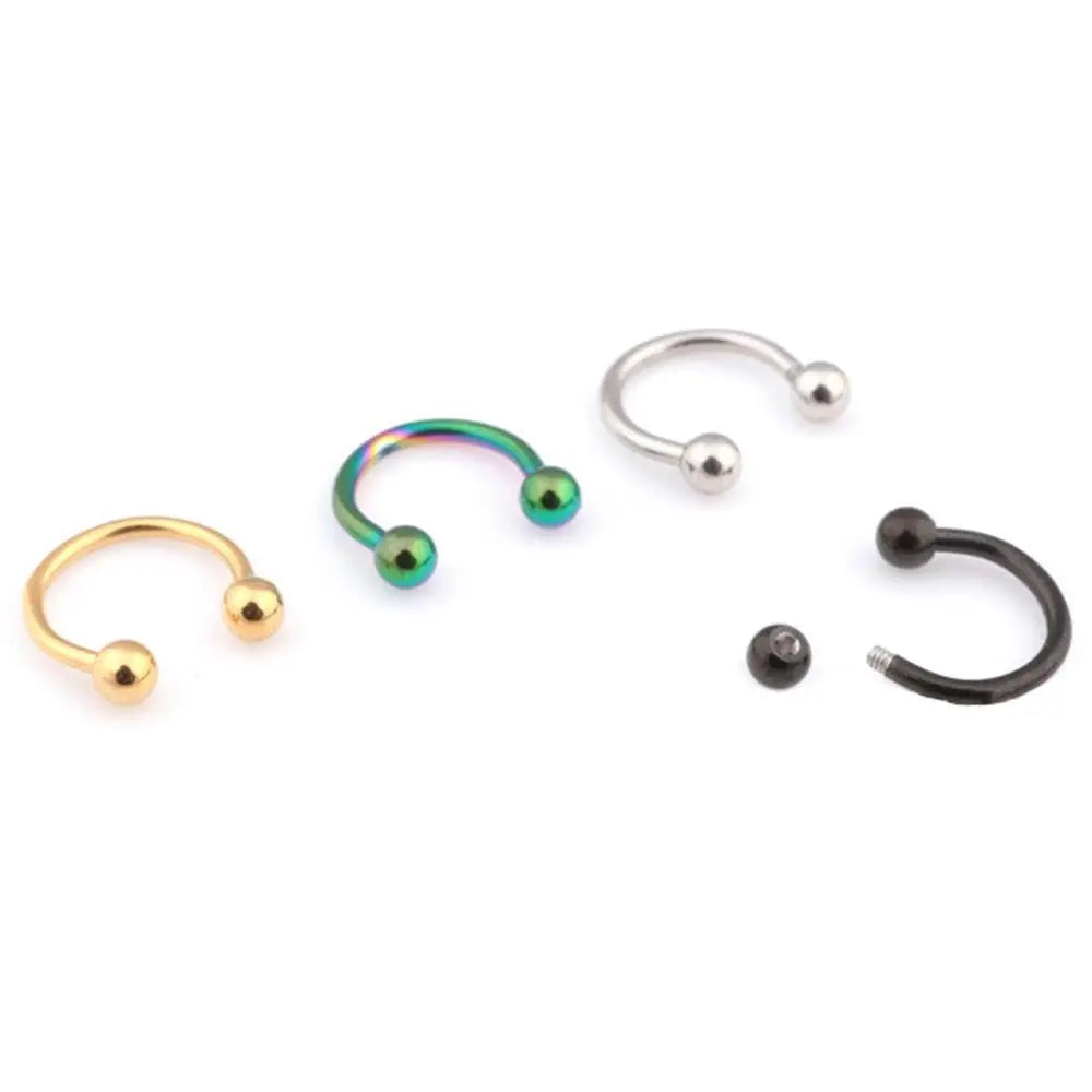 Helix For Women 1 Pcs Circular C Shape Hoop Stud Earrings Jewelry Lip Rings Nose Rings Body Piercing