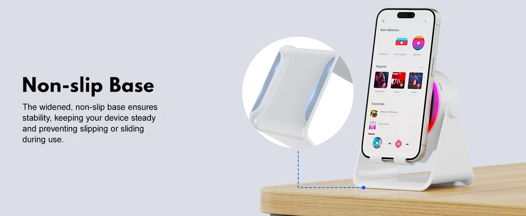 5 In 1 RGB Powerful Bluetooth Wireless Speaker Mobile Phone Stands Portable HIFI Sound Subwoofer Boombox Magnetic Tablet Brack