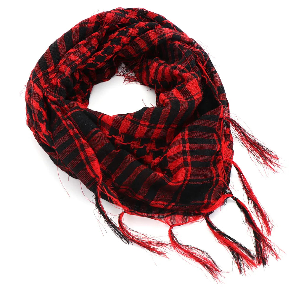 New Summer Women Tactical Arab Scarf Men Fashion Lightweight Hijab Scarf Spring Army Plaid Head Scarf Warm Mask