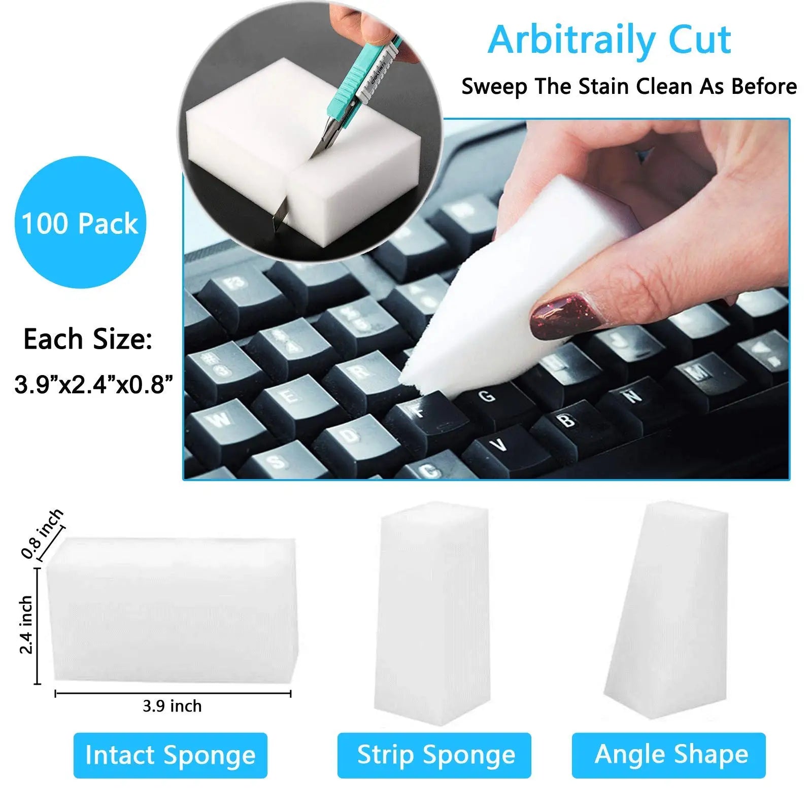 10/20Pcs Melamine Sponge Magic Sponge Eraser Eraser Cleaner Cleaning Sponges for Kitchen Bathroom Cleaning Tools 10*6*2cm