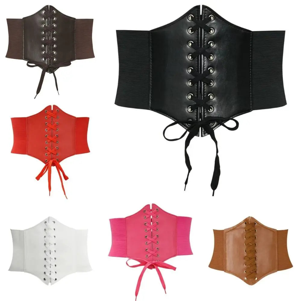 Wide Corset Waist Belt Decorative Slimming Waist Strap External Wear Elastic Design Body Shapewear For Skirts Dress Top Clothes