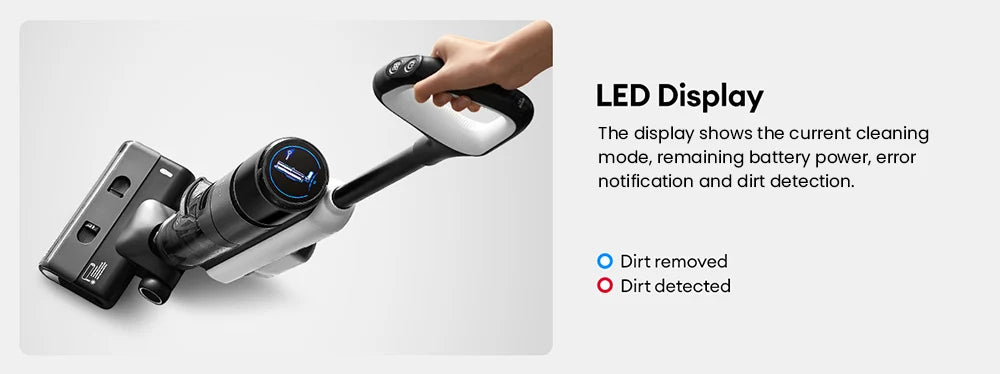 Ultenic Ac1 Elite Cordless Vacuum and Mop with Self-Cleaning, up to 50 Minutes Runtime, Smart Dirt Detection, 3 Cleaning Modes