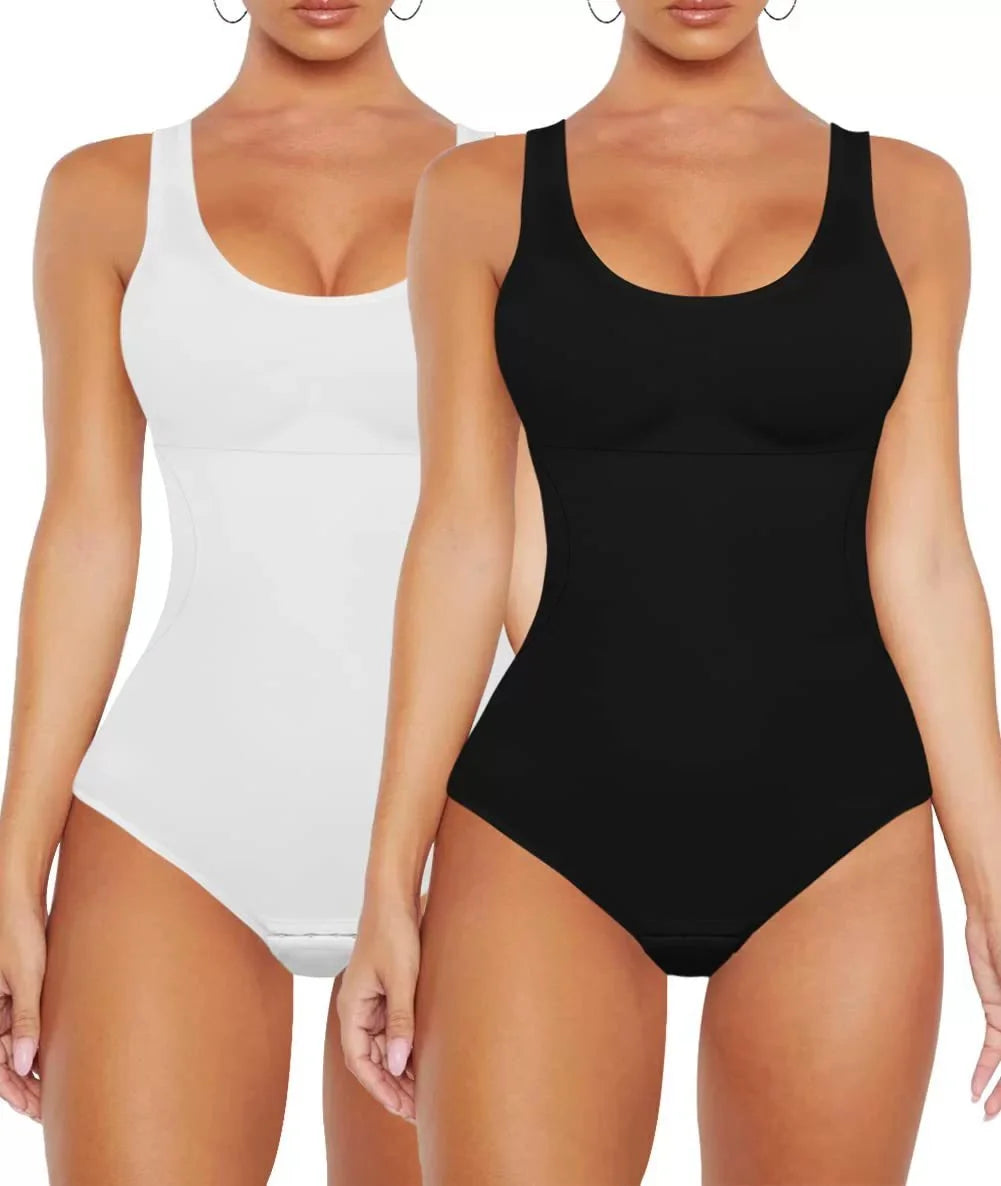 Body Shapewear for Women Seamless Solid Shaping Full Bodysuit Neck Tummy Control Slimming Body Shaper Underwear & Shapewear