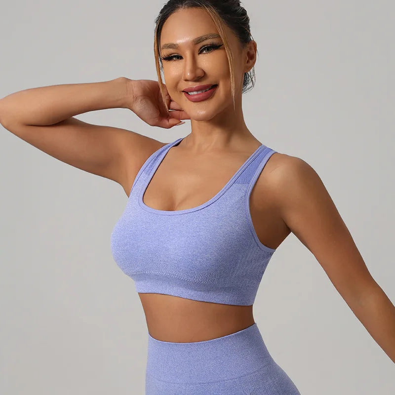 Women Sport Bras Yoga Shirt Fitness Running Vest Underwear Padded Bra Crop Sports Workout Top Wireless Push Up Brassiere New