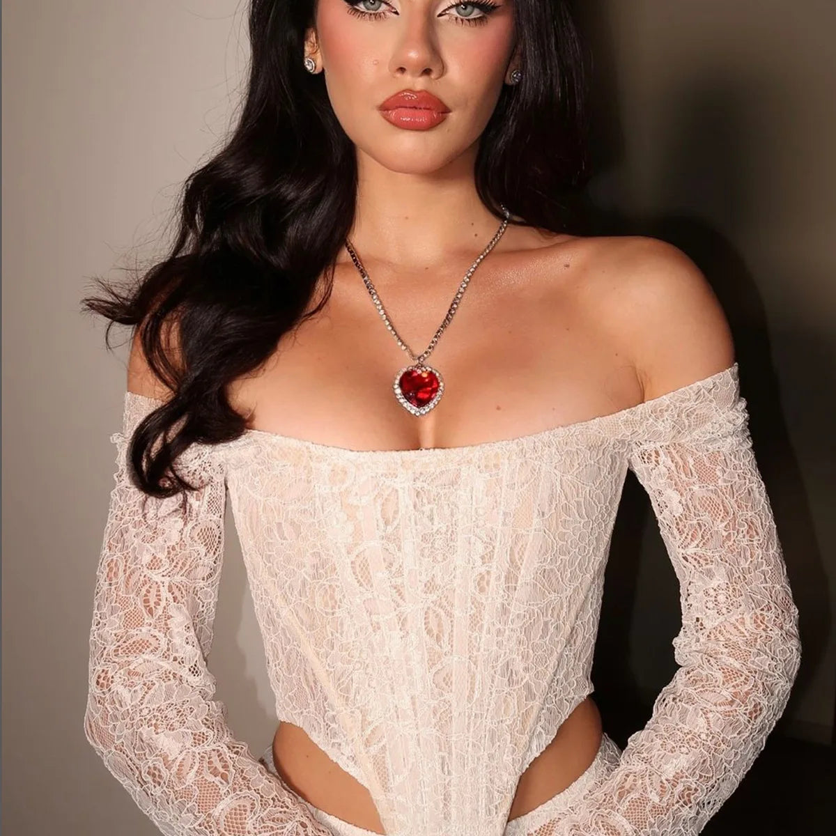 Sexy Body Shaper Corset Crop Tops Shapewear Camisole See-through Lace Long Sleeves Boned Top Women Chic Solid Vest Slim Tank Top