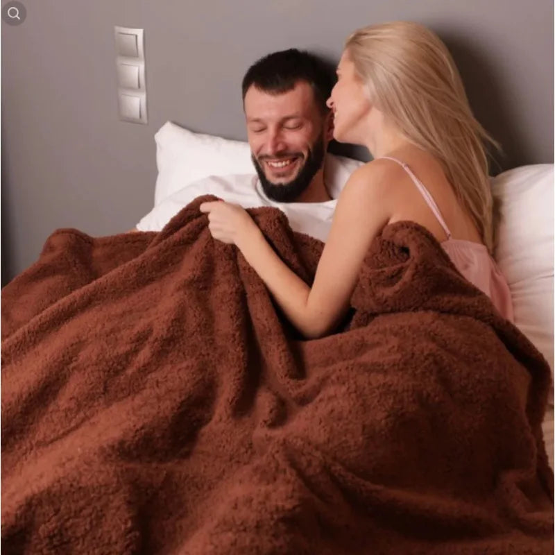 Hot Waterproof Blanket Couple Winter Warm Cozy Long Blanket-Thickened Oversized Blanket 100% Stain Resistant-Blanket