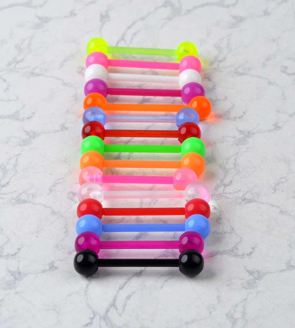 40PC Soft Silicon Nose/Lip/Tongue Piercings Helix Ear Piercing Women Men Septum Rings Body Piercing Jewelry