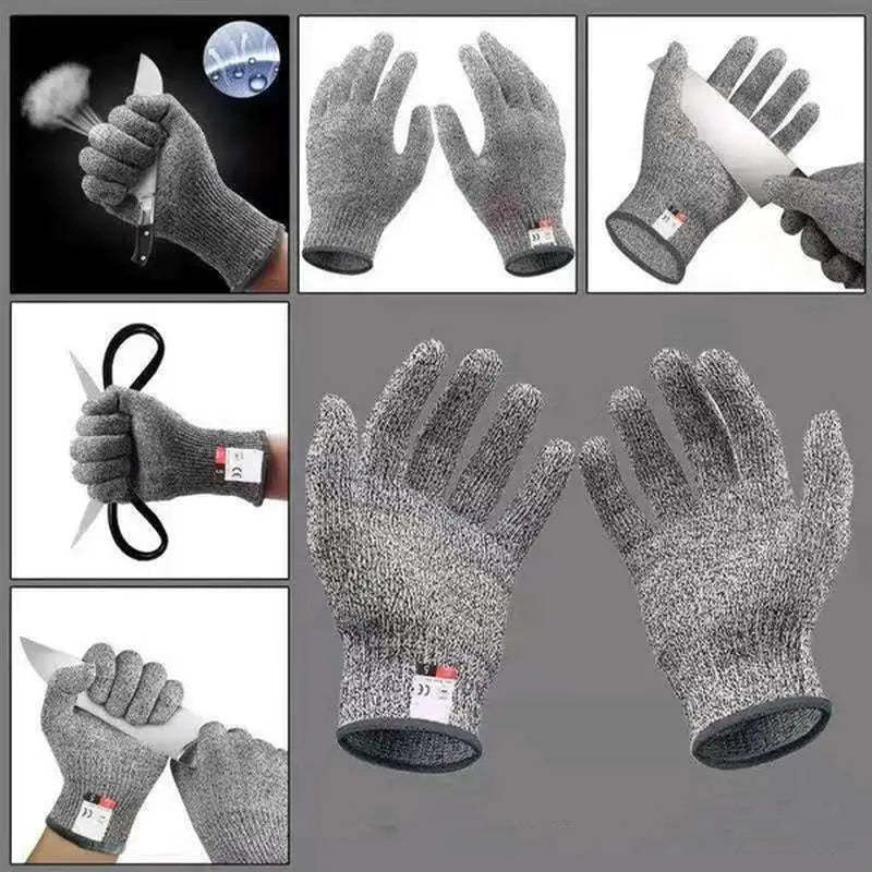1 Pair Security Protection Anti-Cut Gloves Cut Proof Stab Resistant Stainless Steel Wire Metal Mesh Butcher Cut-Resistant Gloves