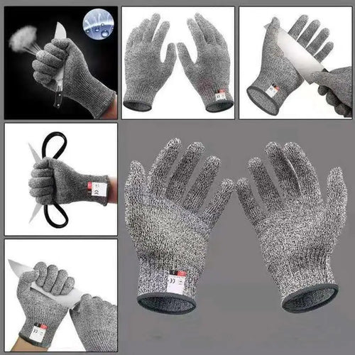 1 Pair Security Protection Anti-Cut Gloves Cut Proof Stab Resistant Stainless Steel Wire Metal Mesh Butcher Cut-Resistant Gloves