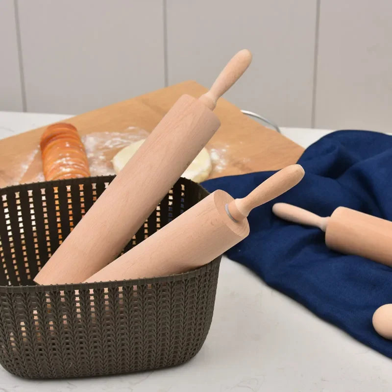 Wooden Rolling Pin Professional Dough Roller Non Stick Rolling Pin For Pasta Dough Pizza Baking Cookies Biscuit Fondant Cake