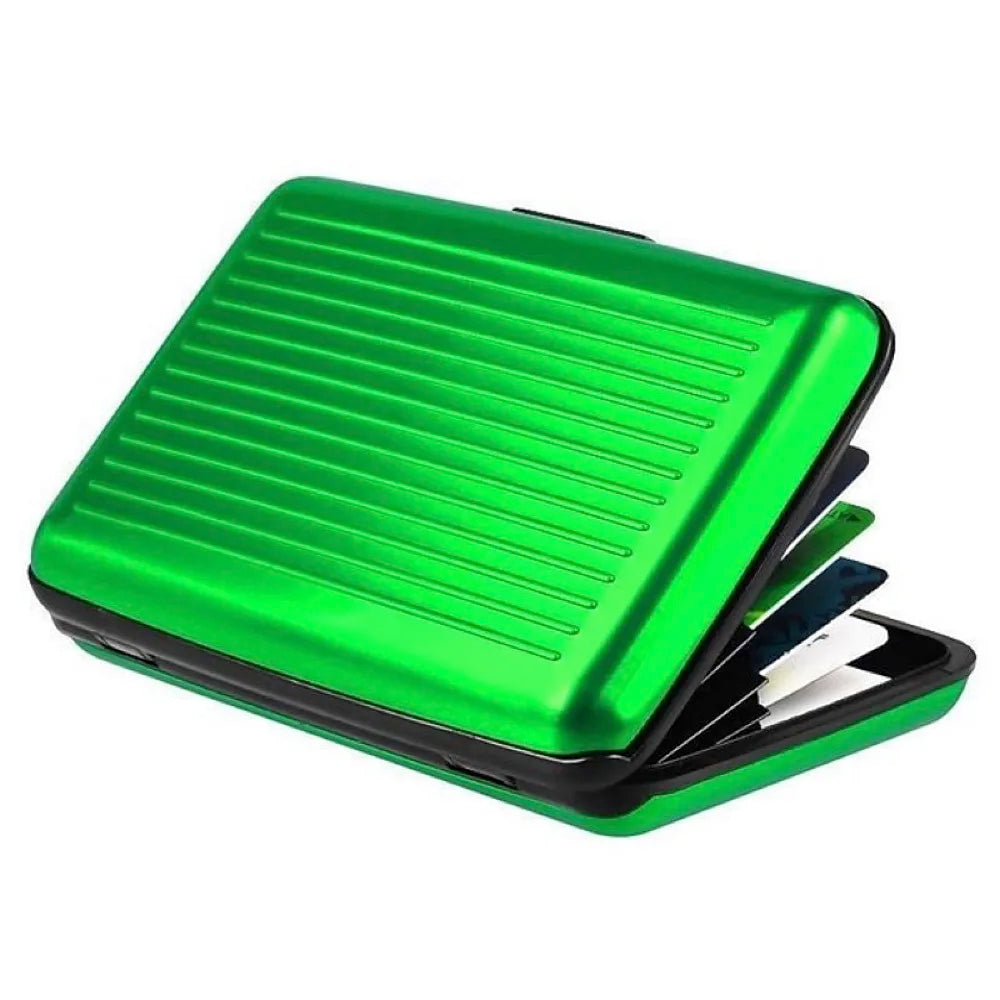Credit Card Holder Wallet Metal Name Card Holder Waterproof Credit Card Protector for Women Men