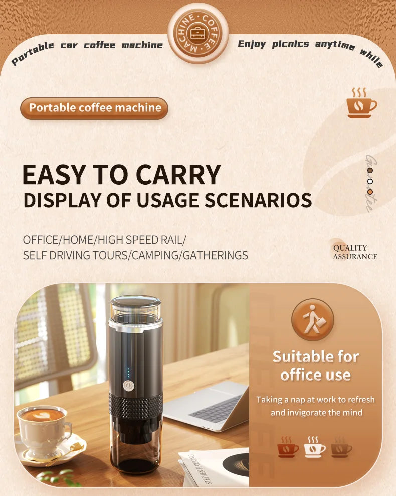 Electric Portable Coffee Machine Capsule Ground Coffee Brewer Suitable for Coffee Powder And Coffee Capsule - Coffee Maker