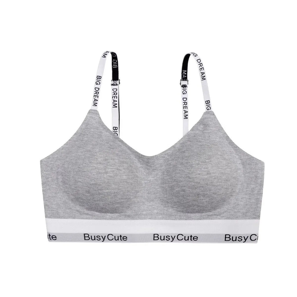Sports Bra Set for Smaller Busts: Lift & Support, Anti-Sagging, Wire-Free, Breathable, Backless Letter Bra Two-Piece Set
