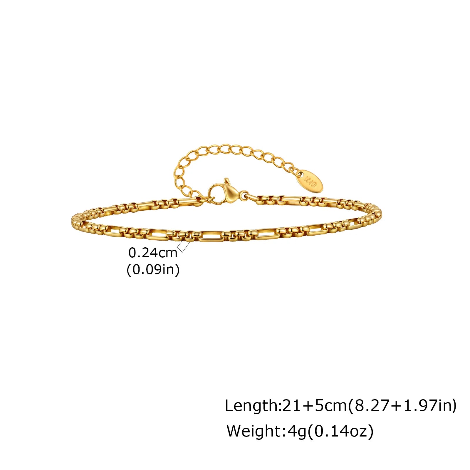 Stainless Steel Women's Anklets, 18K Gold Plated Waterproof Foot Jewelry, Adjustable Chain Ankle Bracelet for Beach Jewelry