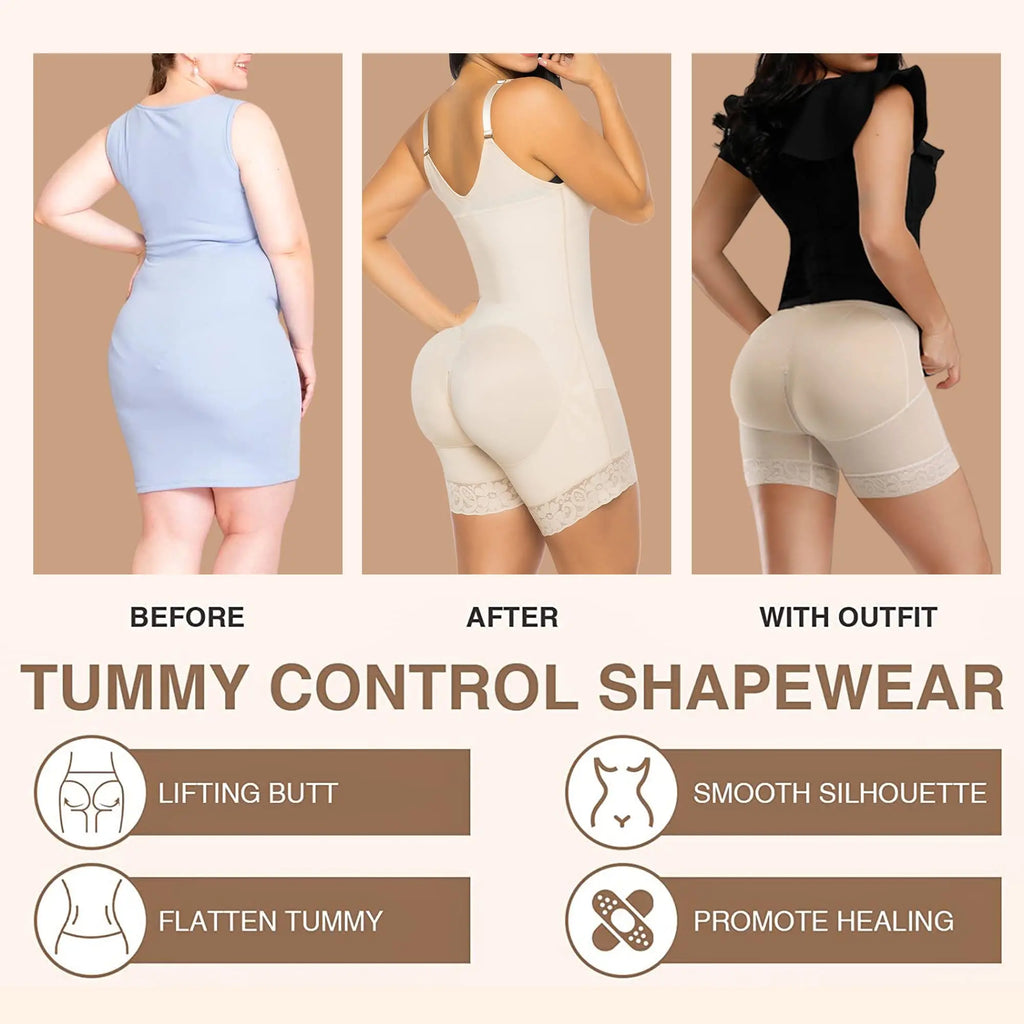 Shapewear For Women Tummy Control Hip Lifter Fajas Colombianas Butt Lifter Body Shaper Front Hooks
