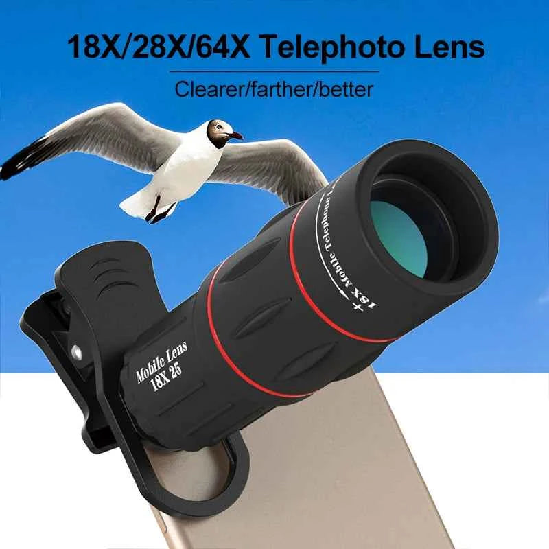 64X Telescope For Mobile Phone Lens For photography macro Phone lens for iphone Cell Phone Lens mobile phone telephoto.lens