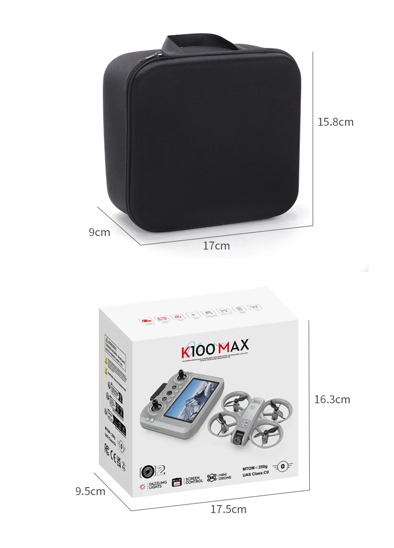 K100 MAX Mini GPS Drone 8K HD Camera Real Time Video Transmis Screen Control Obstacle Avoidance Aerial Photography RC Quadcopter