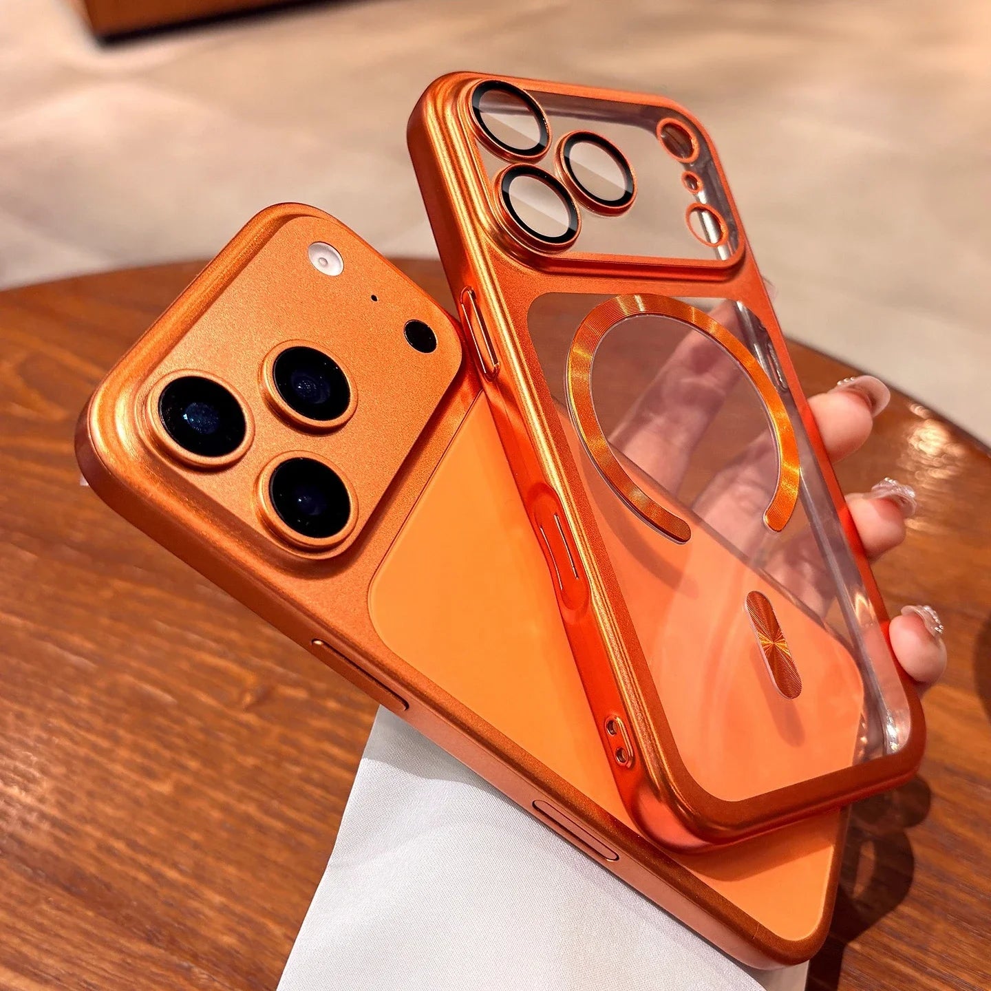 New Plating Transparent For Magsafe Magnetic Case for IPhone 17 17Pro 17 Pro Max 17 Air Original Soft TPU Lens Protector Cover