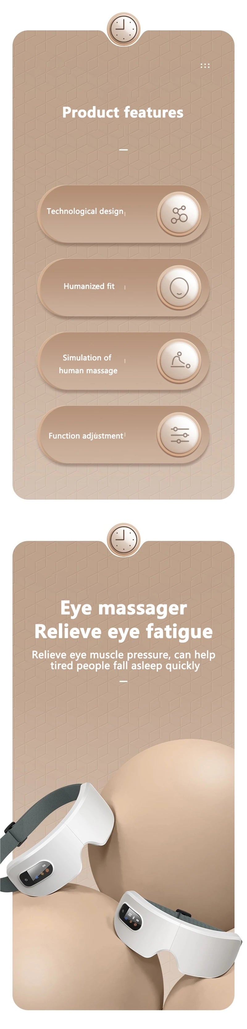 New Smart Eye Massager Vibration Eye Care Massage Instrument Bluetooth Music Heated Eyemask Dry Fatigue Relief Portable Foldable