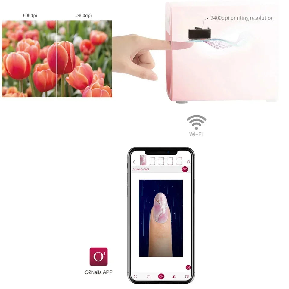 3D Portable Painted Nail Printer Machine Intelligent Automatic Printing Celebrity Home Nail Machine Artifact With Cartridge DIY