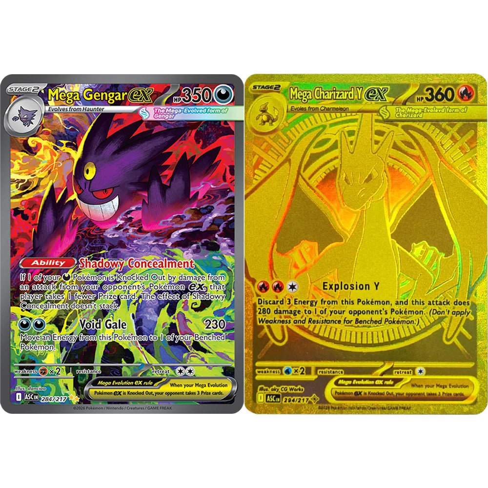 PTCG Collection Cards MEGA Gengar Charizard X Y