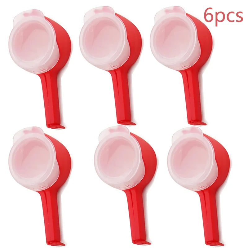 Pour Snack Clips Food Storage Sealing Clips with Pour Spouts Durable Plastic Clips for Food Storage Kitchen Snack Bag Storage