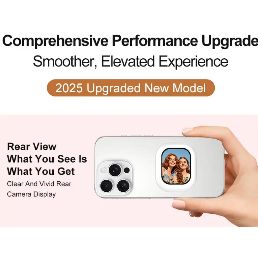 Magnetic Selfie Monitor Screen Mini Wireless Phone Rear Camera Selfie For Vlog Livestream Video Recording Phone Screen Projector
