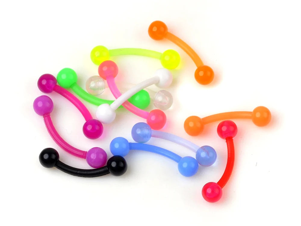 40PC Soft Silicon Nose/Lip/Tongue Piercings Helix Ear Piercing Women Men Septum Rings Body Piercing Jewelry