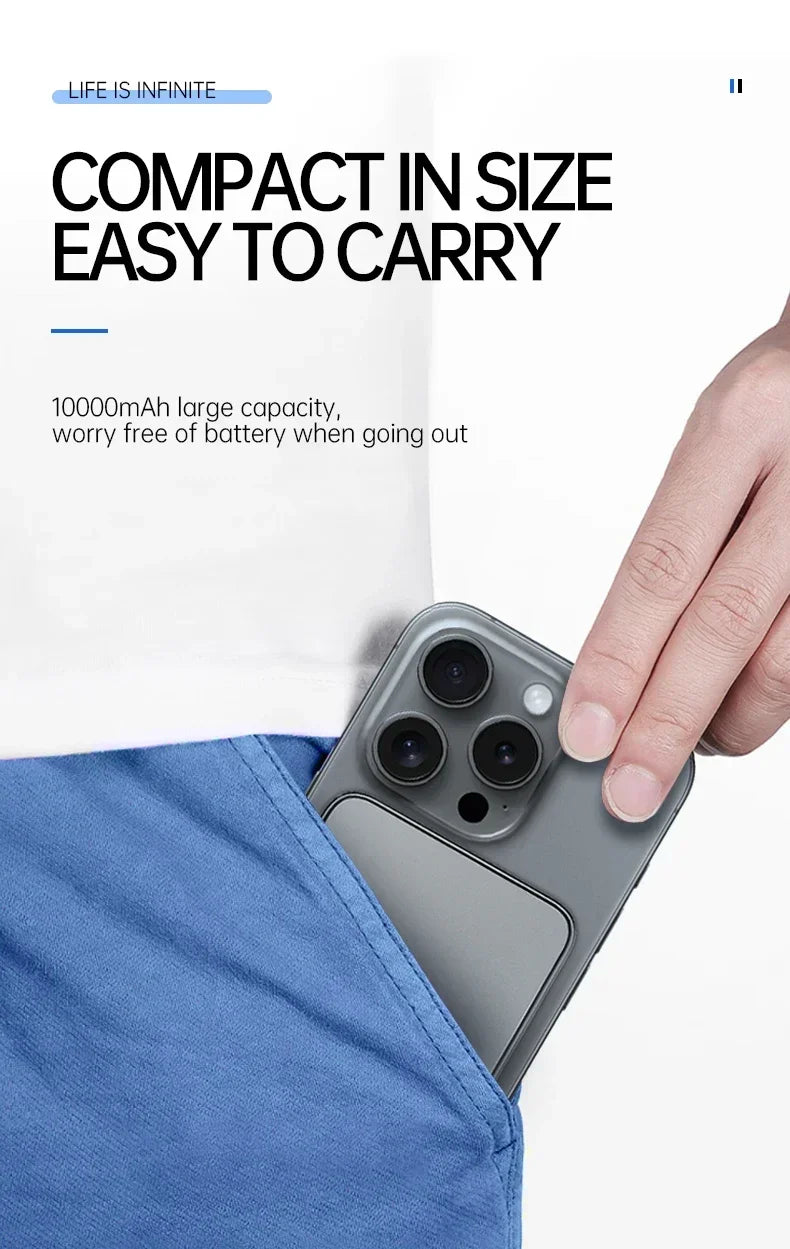 500000mAh 3C Certification Thin Power Bank Ultra For MagSafe 22.5W Magnetic Wireless Fast Charging Portable Battery for Phone