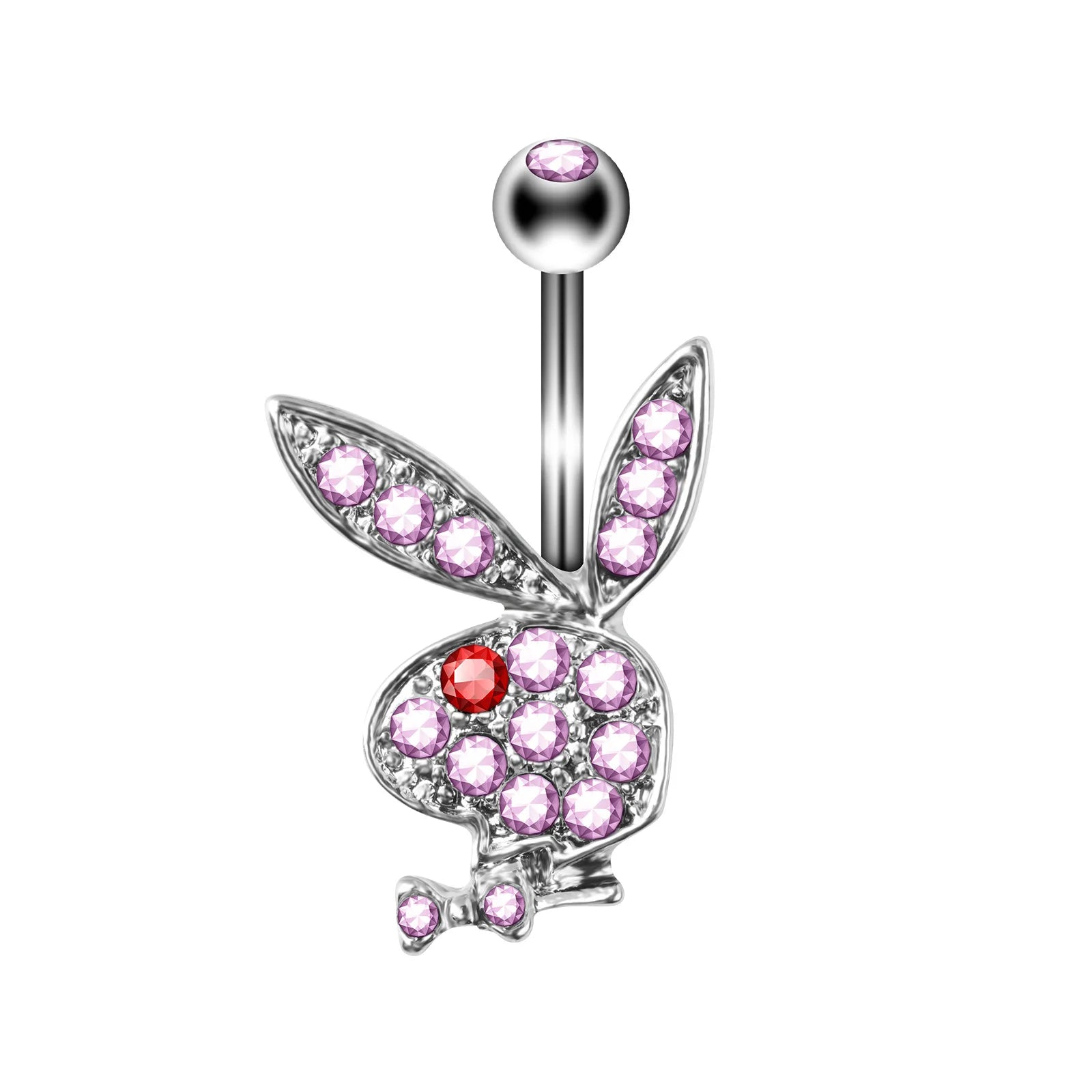 Stainless steel cartoon rabbit navel ring navel nail body piercing ornaments