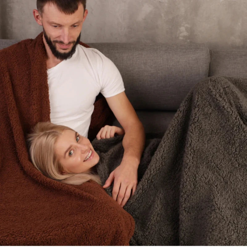 Hot Waterproof Blanket Couple Winter Warm Cozy Long Blanket-Thickened Oversized Blanket 100% Stain Resistant-Blanket