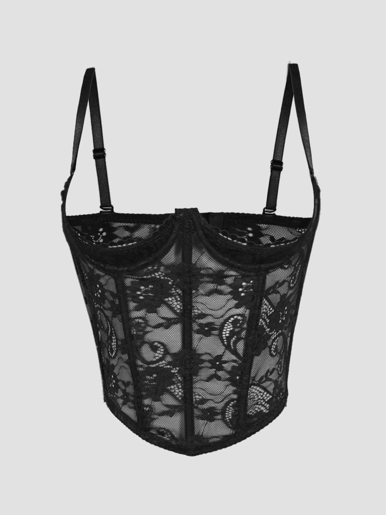 Sexy Lace Corset Body Shapewear 1pcs Women Black Bustier Open Crotch Body Shapers Lingerie Adjustable Underbust Satin Corsets